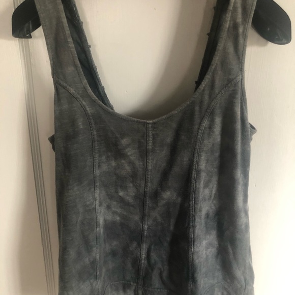 Free People Cotton Corset Style Tank Lace Tie Front Gray. Women's Size S/P - Picture 4 of 11